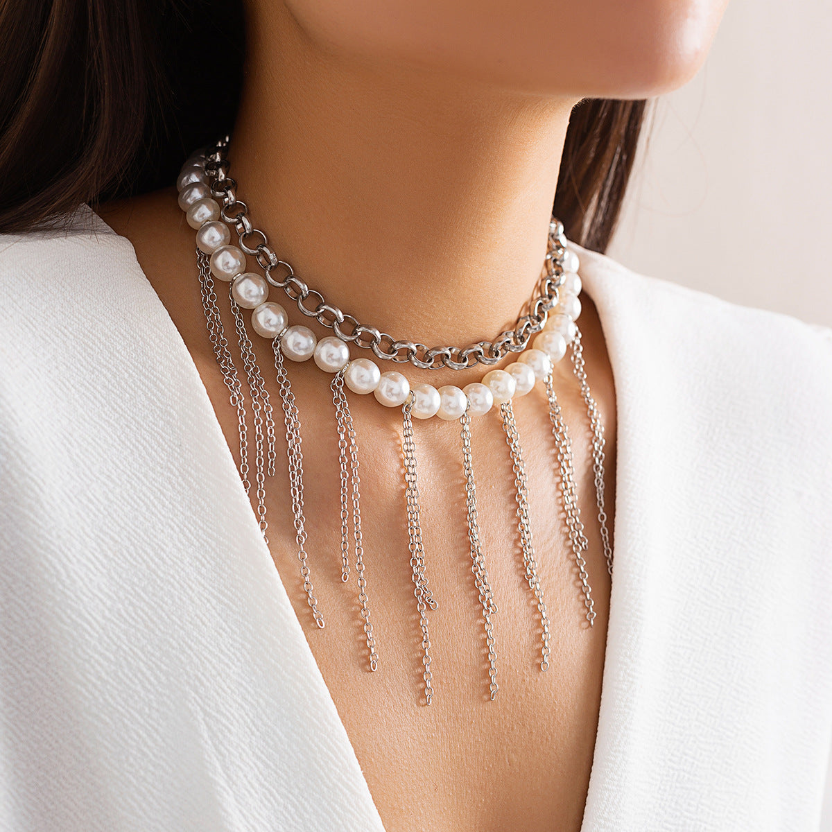 Pearl Collection Double-layer Retro Necklace