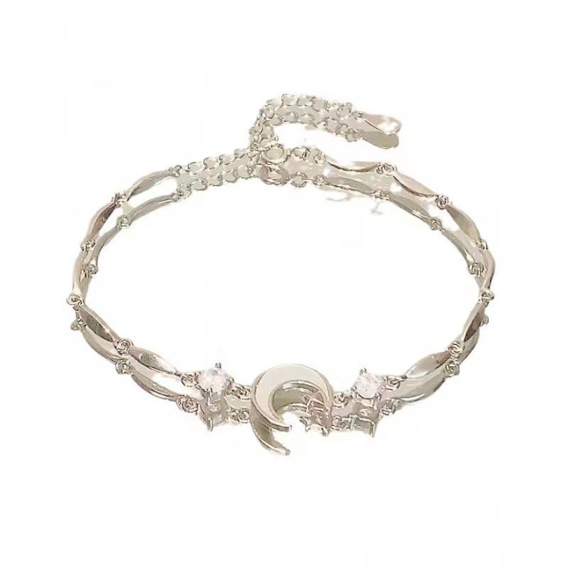 Cherry Blossom Star And Moon Bracelet-  International Shipping