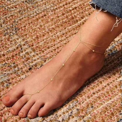 Women Anklet -filled Ball Bead Anklet