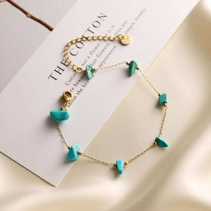 Dopamine Natural Stone Titanium Steel  Bracelet