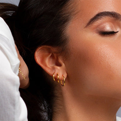 Classic Round Hoops Earrings