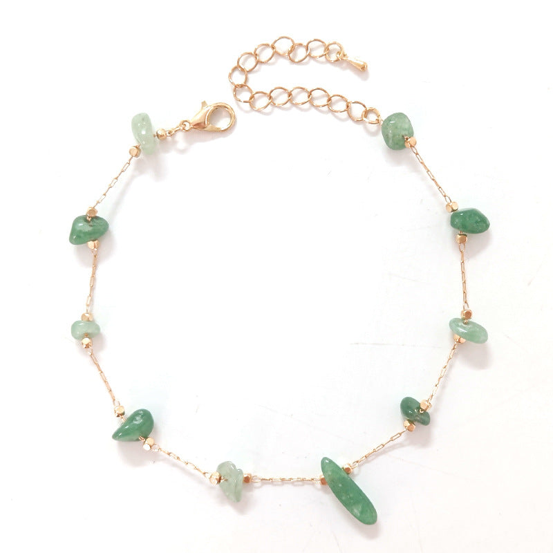 Natural Color Stone Foot Ornaments - Anklet