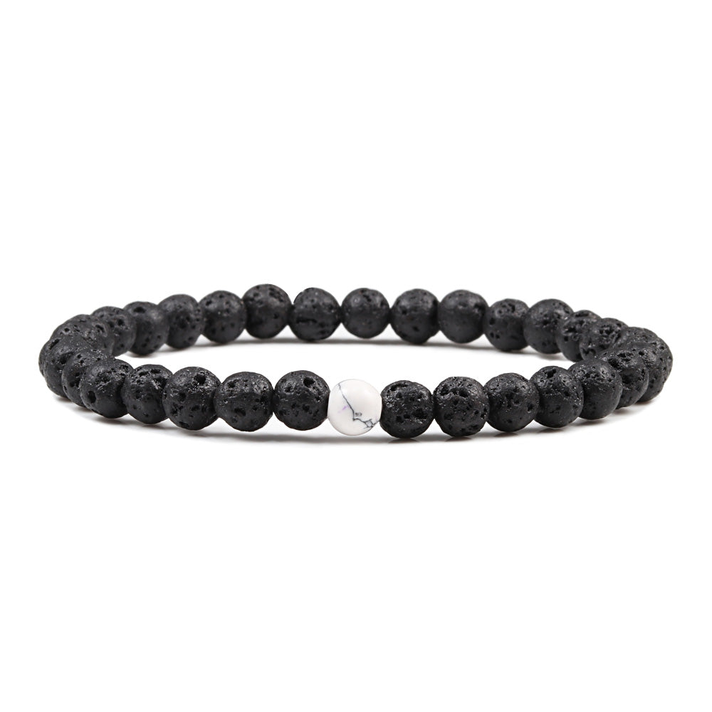 Yin Yang Distance Match Bracelets | Unisex Natural Stone Beaded Couple Set