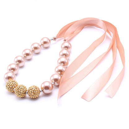 Pearl Collection Golden Pearl Kids Necklace