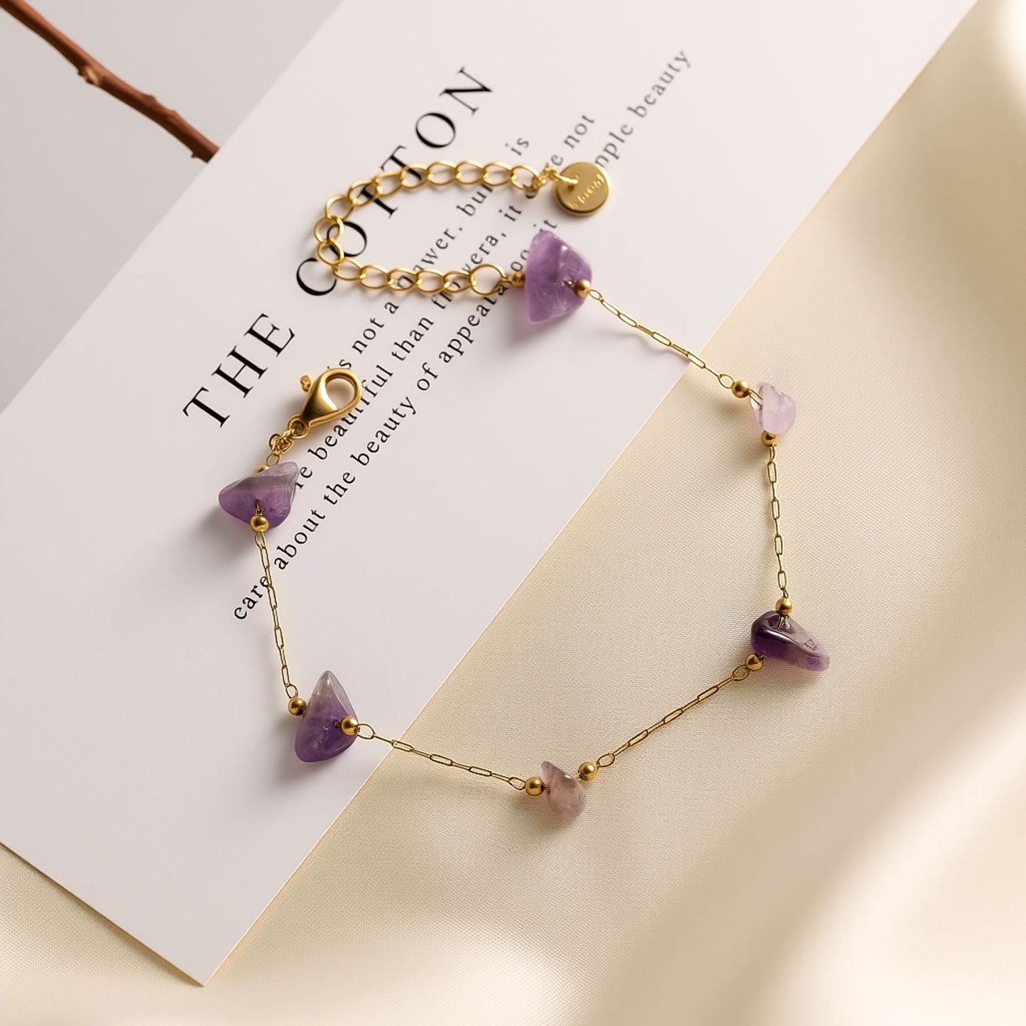 Dopamine Natural Stone Titanium Steel  Bracelet