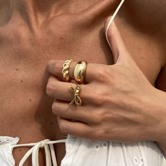 Liquid metal Rings 1 x 6pcs Open-End Ring