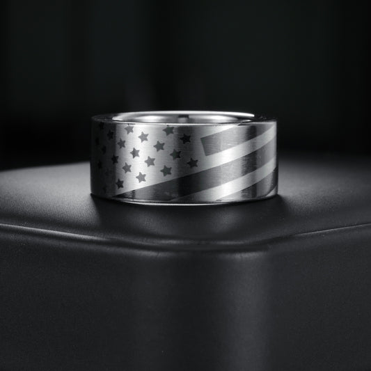 European And American Two-tone Ring - Street Fashion for Men