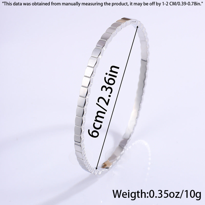 Geo-Facet Stainless Steel Bangle Set | Unisex Mixed-Tone Stackable Geometric Bangles