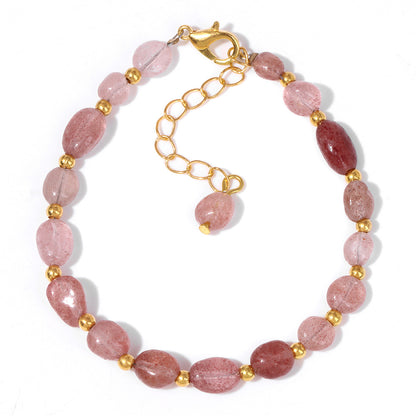 The Earth Spirit Natural Gemstone Bracelet | Unisex Stackable Stone Bead Bracelets