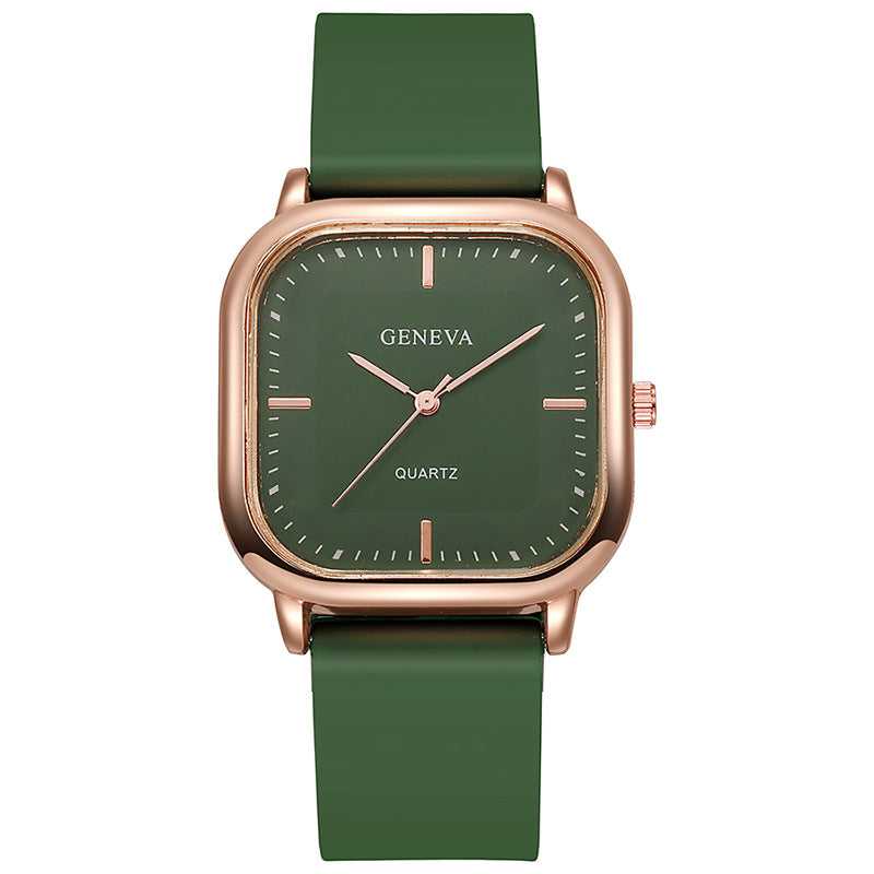 Women's Fashionable Dress Wearing Watch with Silicone Strap