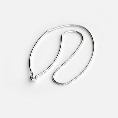 The Unity Knot Choker – Sleek Geometric Snake Chain in Polished Silver