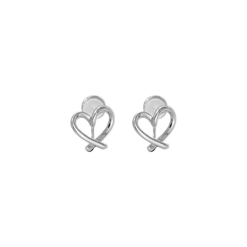 Heart Ear clip earrings set