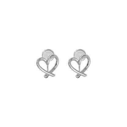 Heart Ear clip earrings set