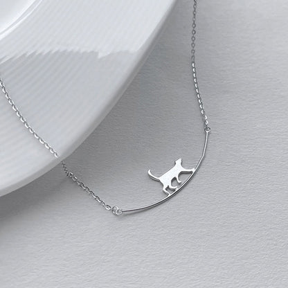 Cute Climbing Cat Pendant Necklace For Women