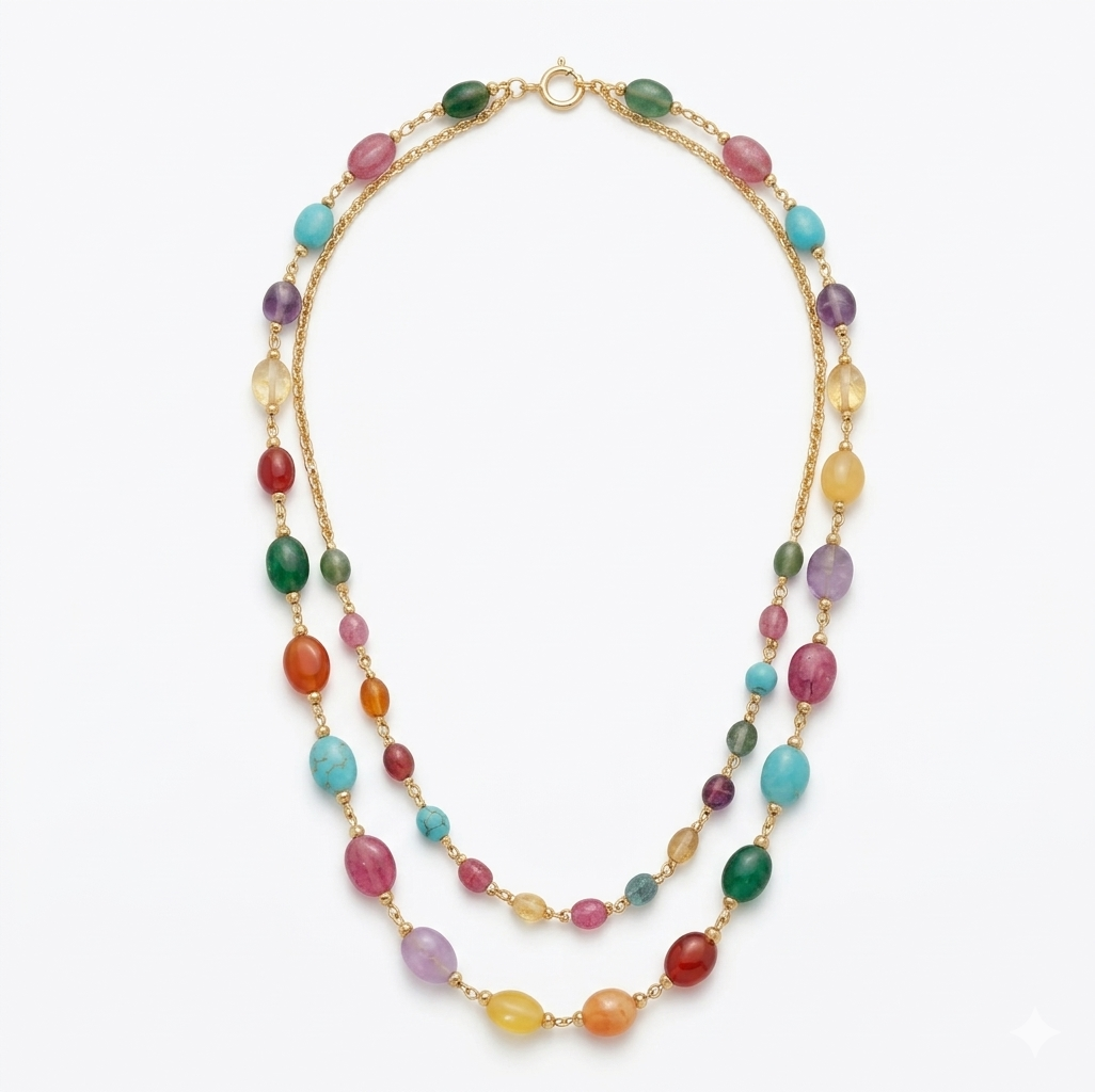 Dopamine Natural Stone Necklace