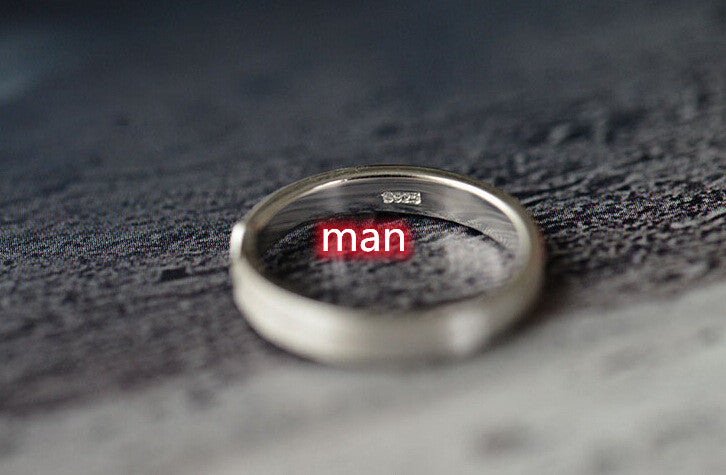 Sterling Silver Arrow Ring for Couple