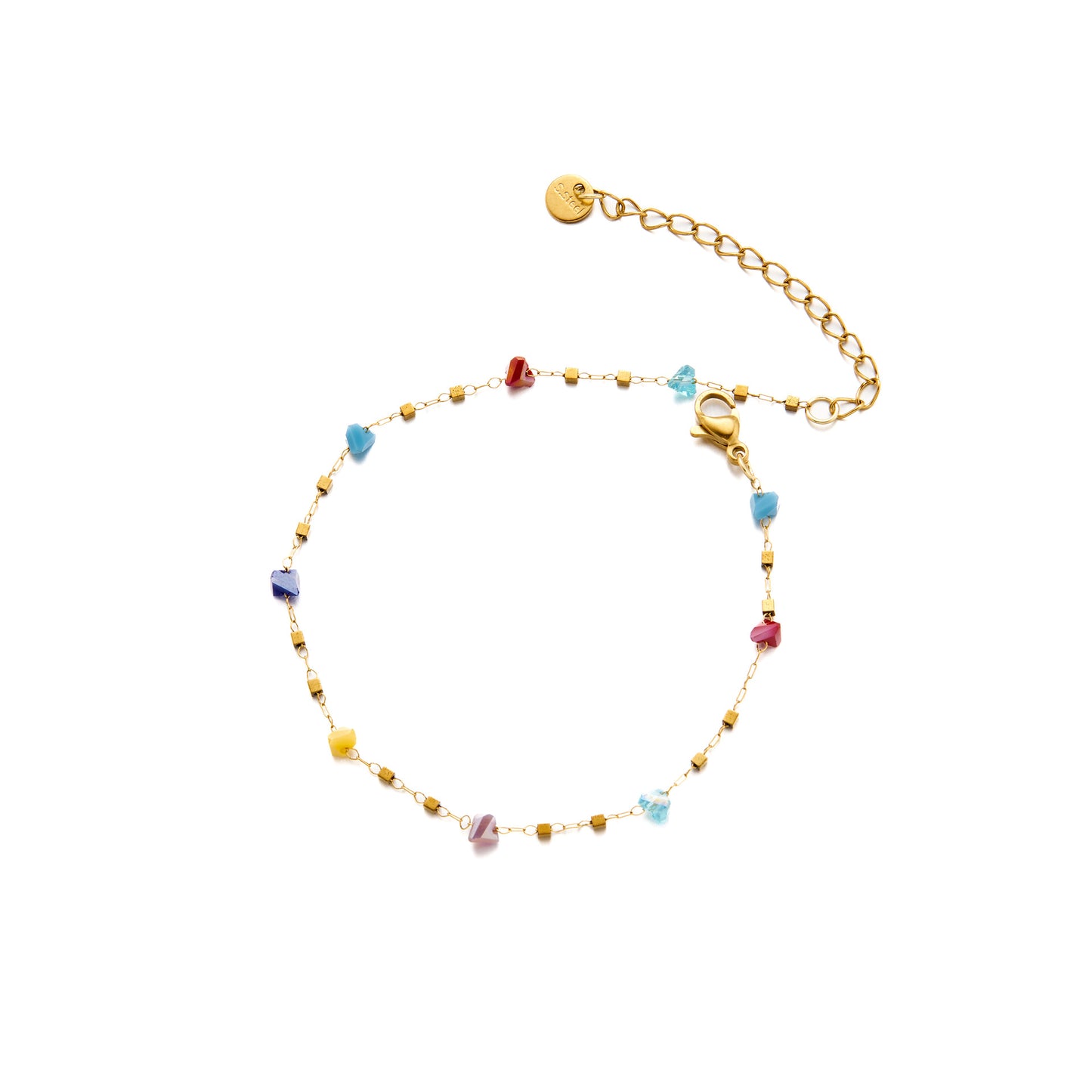 Dopamine Natural Stone Titanium Steel  Bracelet