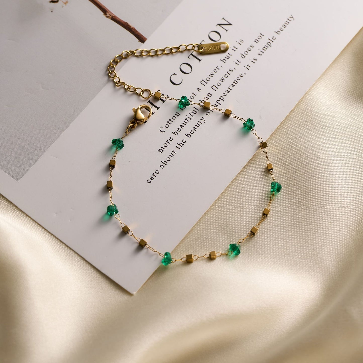 Dopamine Natural Stone Titanium Steel  Bracelet