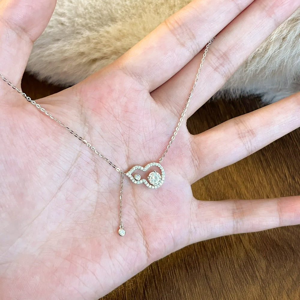 MR. BATZ | Chinese Gourd Necklace | Champagne Gold & Silver Finish