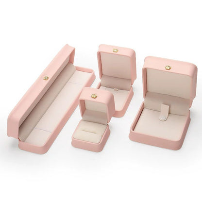 Crown Rounded Ring Jewelry Pendant Box