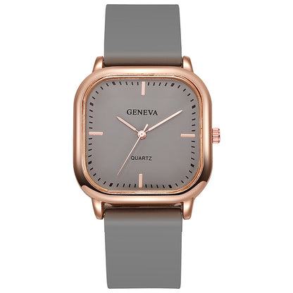Women's Fashionable Dress Wearing Watch with Silicone Strap