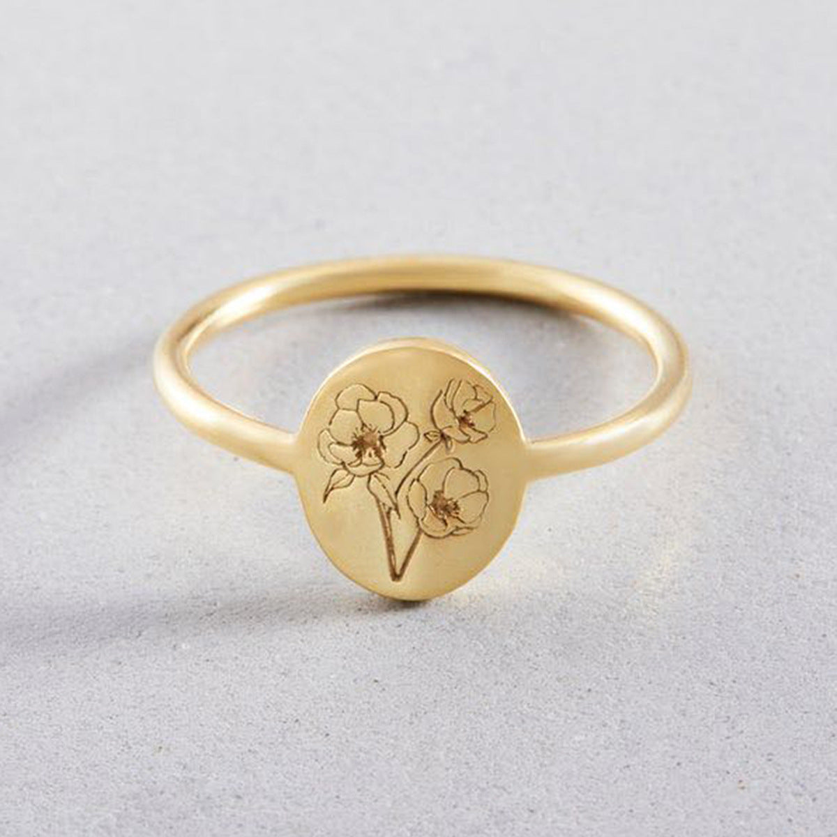 Mixed Metal Flower Ring