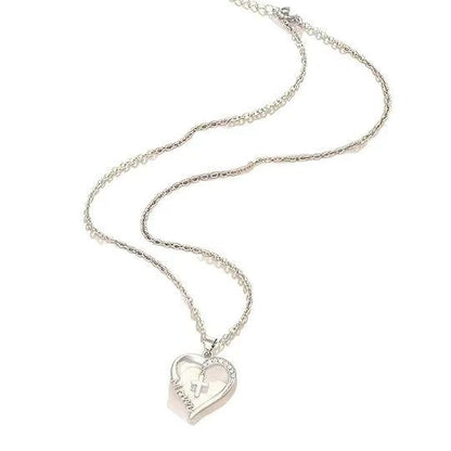 Minimalist Heart & Cross Pendant Necklace | Unisex Jewelry