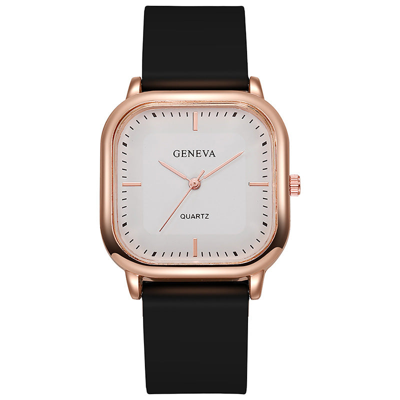 Women's Fashionable Dress Wearing Watch with Silicone Strap