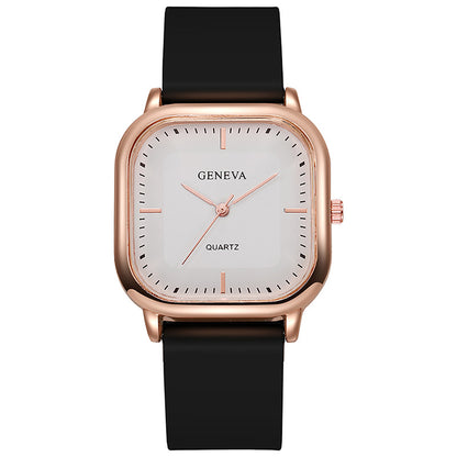 Women's Fashionable Dress Wearing Watch with Silicone Strap