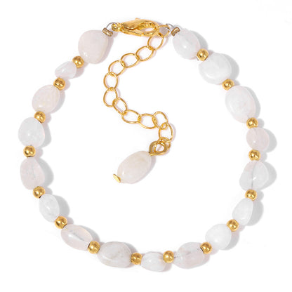 The Earth Spirit Natural Gemstone Bracelet | Unisex Stackable Stone Bead Bracelets