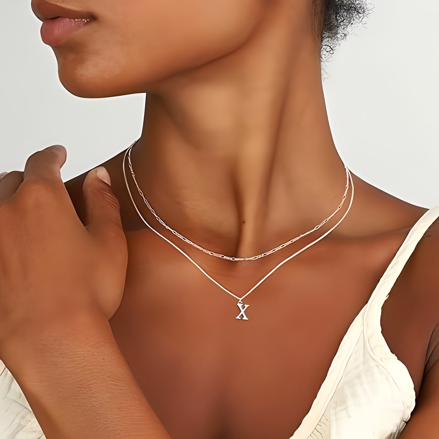 Women Customized Letters Clavicle Necklace