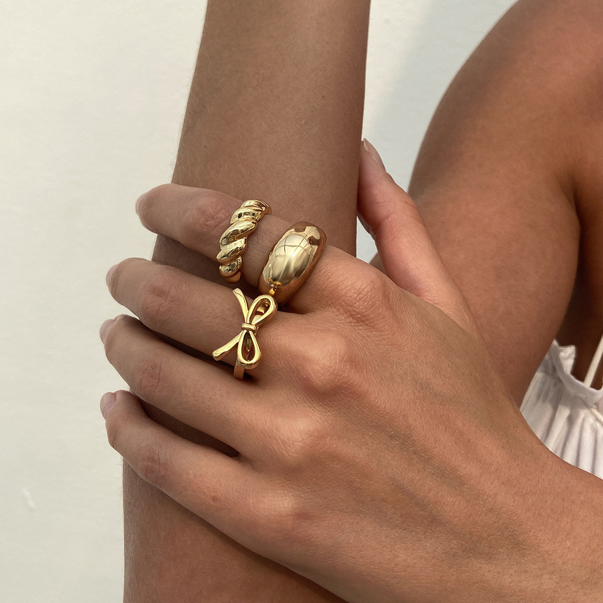 Liquid metal Rings 1 x 6pcs Open-End Ring