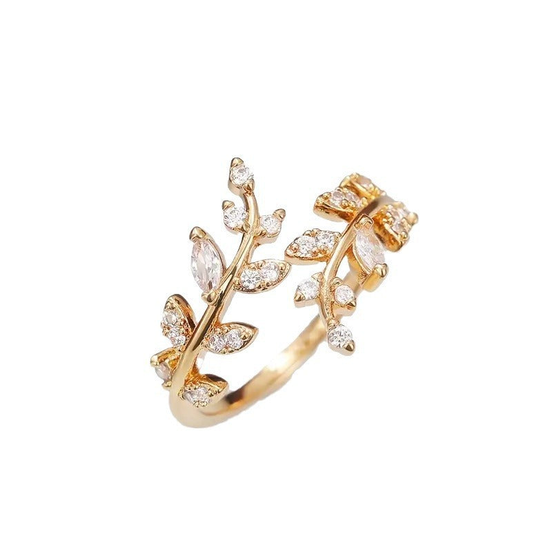 Leaf Shaped Women Ring