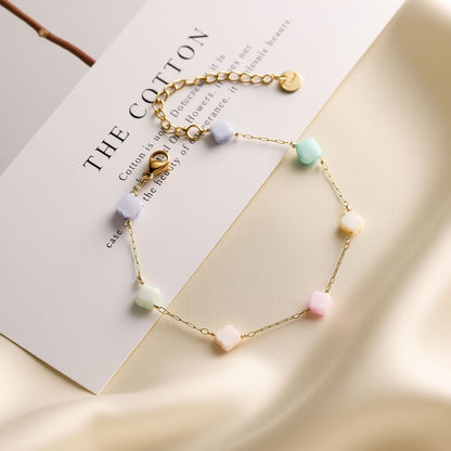 Dopamine Natural Stone Titanium Steel  Bracelet
