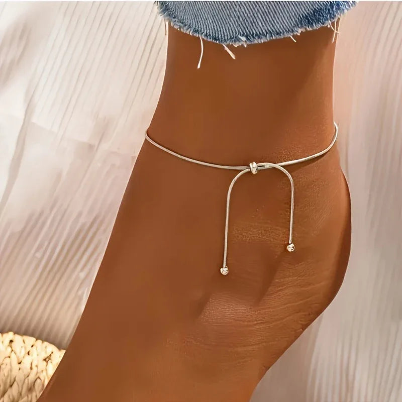 Adjustable Ball Bead Ankle Bracelet For Women - Mr Batz