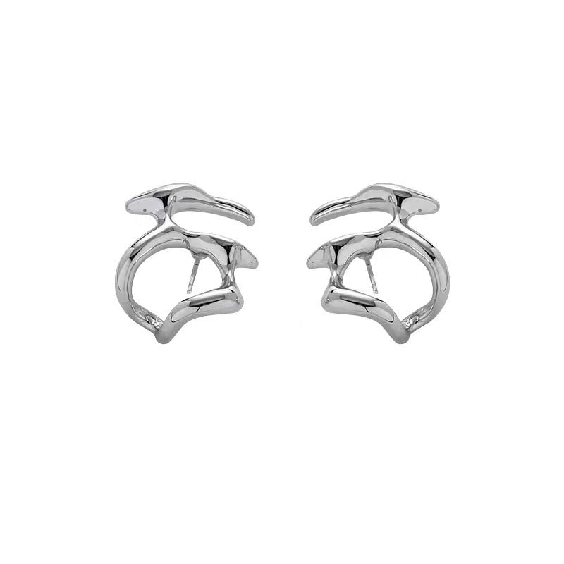 Liquid Metal Hollow Earrings