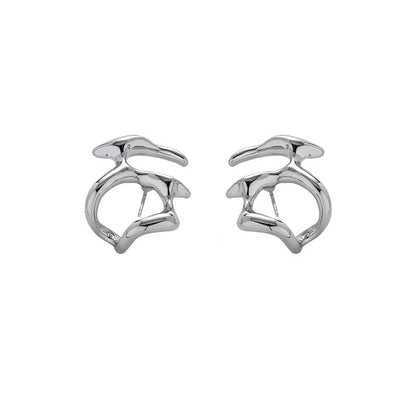 Liquid Metal Hollow Earrings