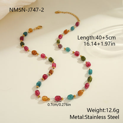 Dopamine Natural Stone Necklace