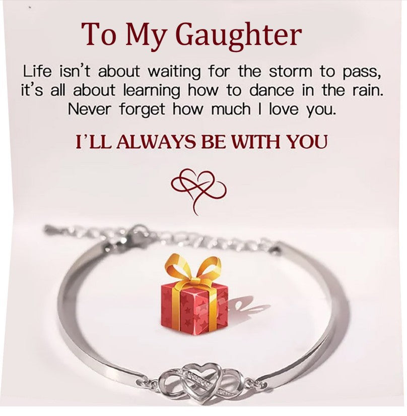 Infinity Heart Bracelet with Custom Message Card | Mr Batz
