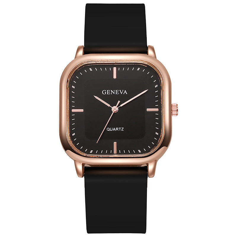 Women's Fashionable Dress Wearing Watch with Silicone Strap