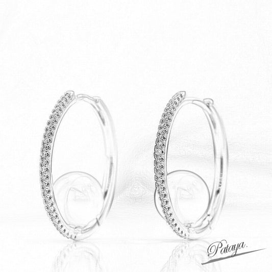 Pearl Trendy Champagne Gold Inlaid Zircon Earrings