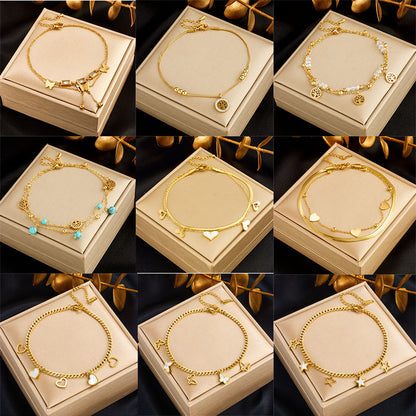 Love Designs Shaped Anklet for Women