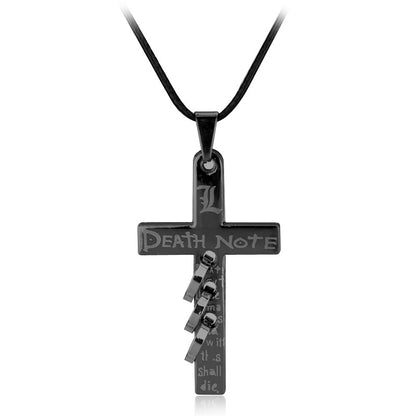 Cross Leather 90s Cord Necklace