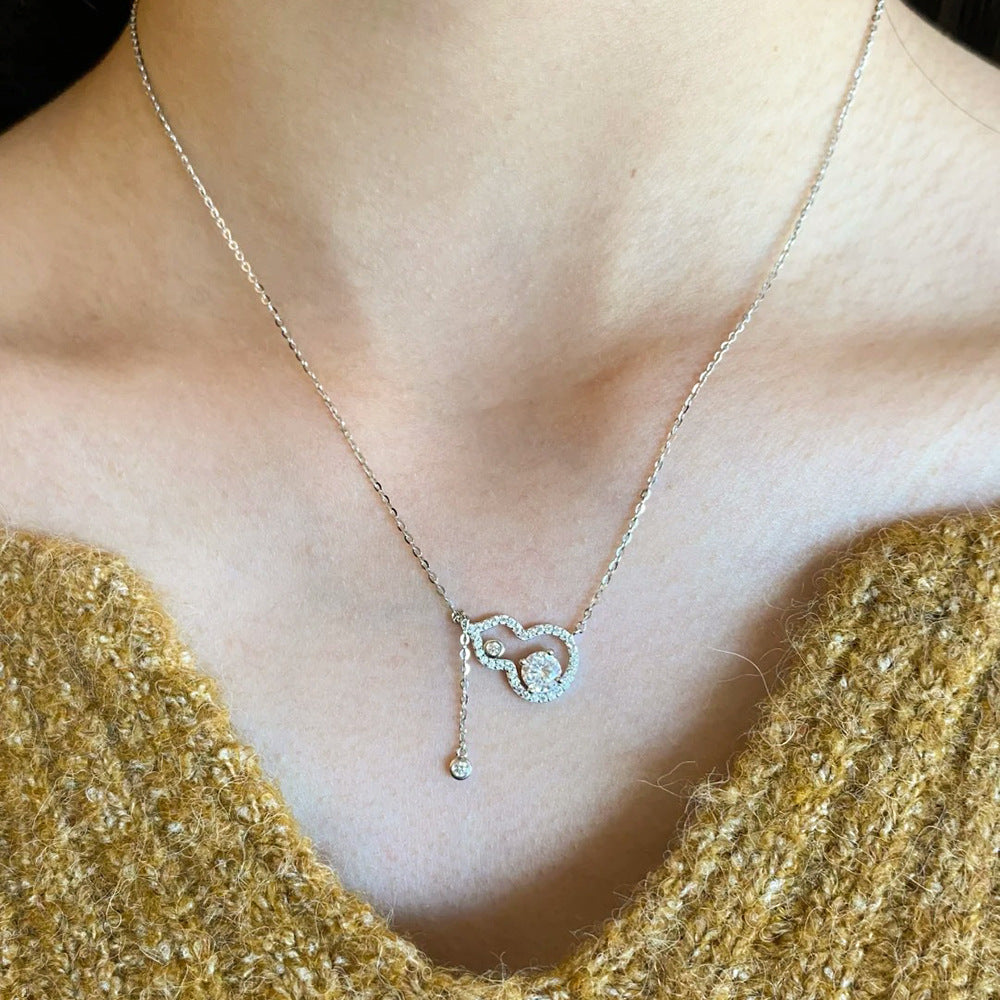 MR. BATZ | Chinese Gourd Necklace | Champagne Gold & Silver Finish