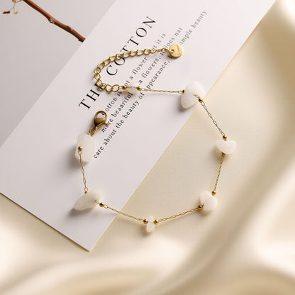 Dopamine Natural Stone Titanium Steel  Bracelet