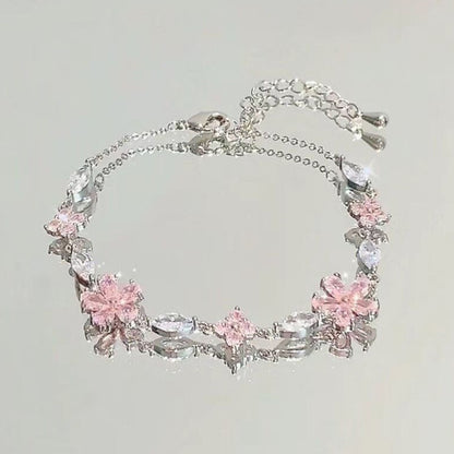 Cherry Blossom Star And Moon Bracelet-  International Shipping