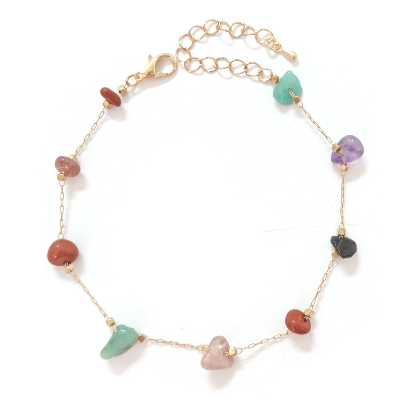 Natural Color Stone Foot Ornaments - Anklet