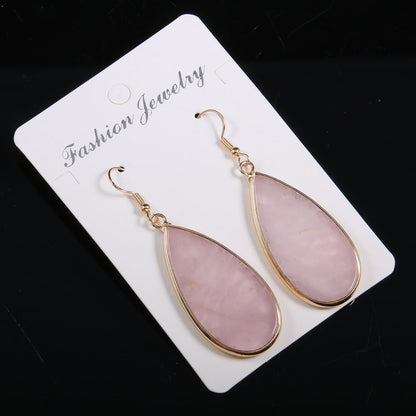 Natural Stone Eardrops 22x45mm